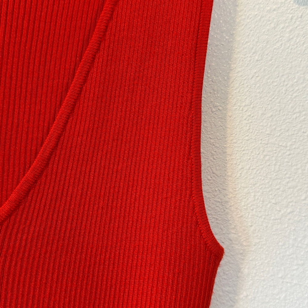 Bar III Sleeveless Red Maxi Dress with V-Neck - Picture 6 of 7
